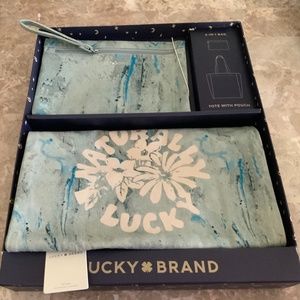 New in Box LUCKY BRAND Canvas Tote and Pouch